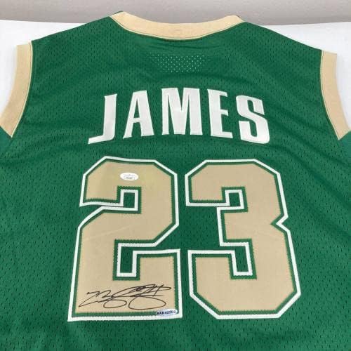 LeBron James Újonc Aláírt a St. Vincent Nike High School Jersey uda vagy & SZÖVETSÉG COA - Dedikált NBA