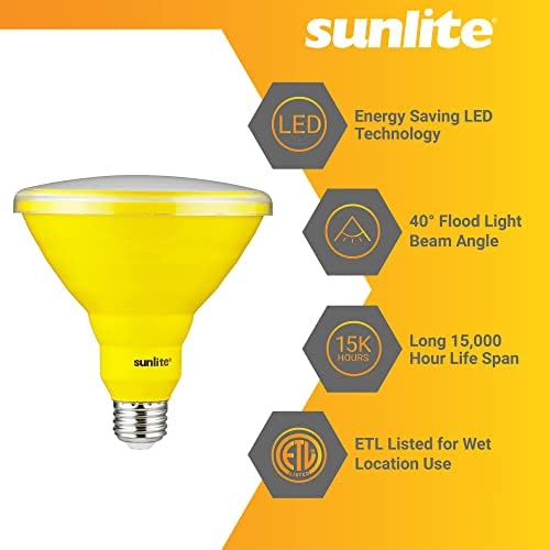Sunlite 81476 LED PAR38 Színes Süllyesztett Bug Villanykörte, 15 watt (75w Egyenértékű), Közepes (E26)