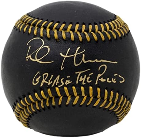 Rob Thomson Aláírt Philadelphia Phillies Fekete MLB Baseball Zsír A Lengyelek SZÖVETSÉG - Dedikált Baseball