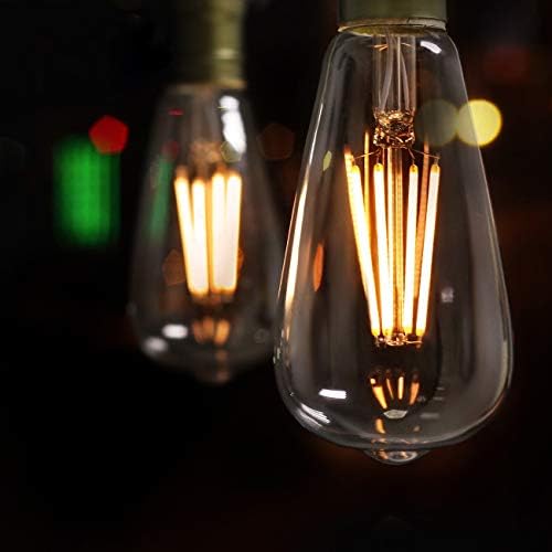 Tengerparti falu Régi Edison LED Izzók 60 Watt Egyenértékű 6W, Szabályozható LED Izzószálas Villanykörte