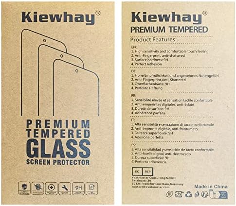 Kiewhay Edzett Üveg Kompatibilis az iPhone 14/ iPhone 13/ iPhone 13 Pro képernyővédő fólia 6.1, [9H Keménység]