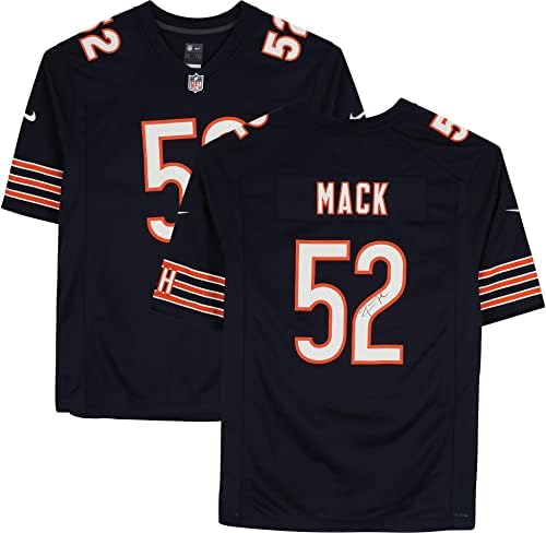 Khalil Mack Chicago Bears Dedikált Nike Haditengerészet Játék Jersey - Dedikált NFL Mezeket