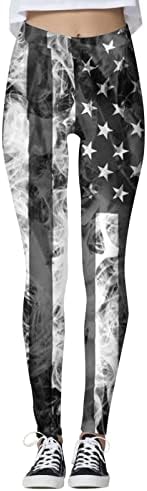 Július 4-én Leggings a Nők USA Zászló Magas Derekú Jóga Futó Leggings Ultra Puha, Rugalmas, Kényelmes