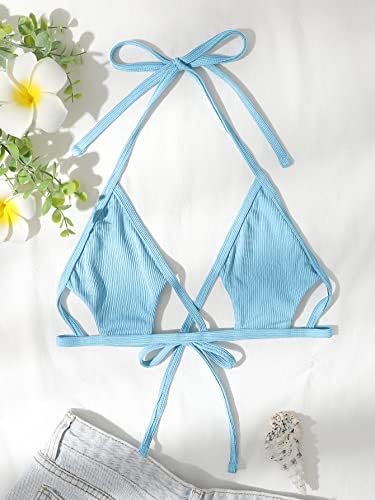 Verdusa Női Vágja Ki a Nyakkendő Csomó Pántos Fürdőruha Háromszög Bikini Felső