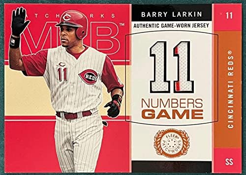 Barry Larkin 2003 Fleer Patchworks Játék Kopott Jersey Kártya - MLB Meccset Használt Mezek