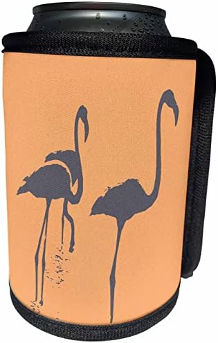 3dRose Minimalista Három Flamingók Szürke árnyék Barack - Lehet Hűvösebb Üveg Wrap (cc-361125-1)