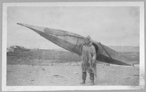 HistoricalFindings Fotó: Eszkimó Kajak Szállító,az Indiánok Észak-Amerikában,Törpe,Alaszka,AK,Tranpsortation