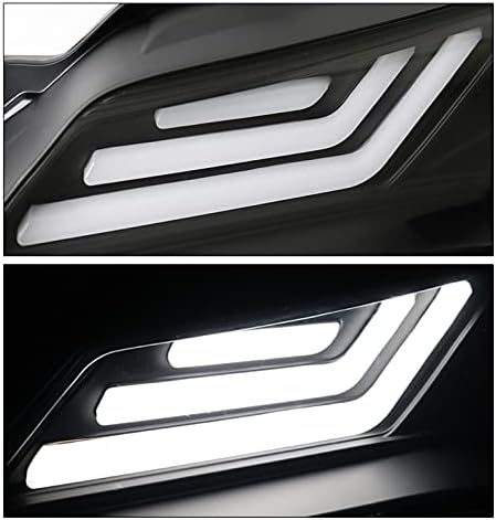 ZMAUTOPARTS LED-Bár Halogén Projektor Fényszóró Fényszóró Fekete Kompatibilis 2015-2017 Toyota Camry